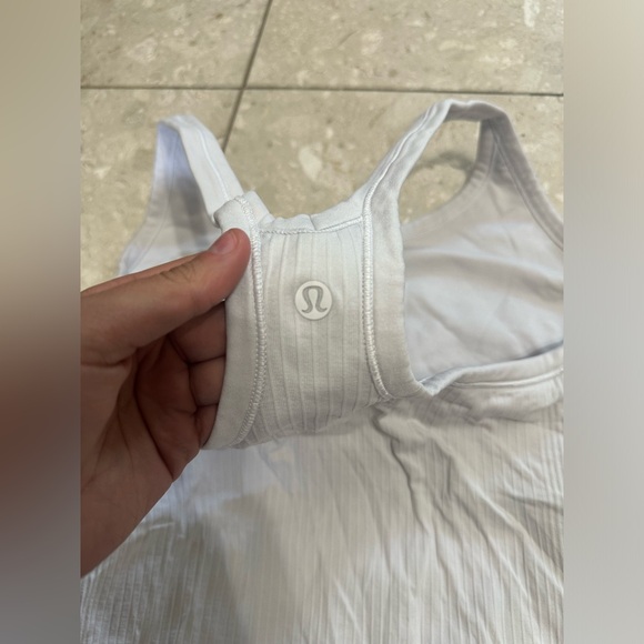Lululemon White Ebb to Street Tank Top Light Support, B/C Cup Size 10 - Picture 7 of 9